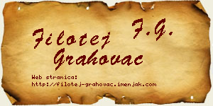 Filotej Grahovac vizit kartica